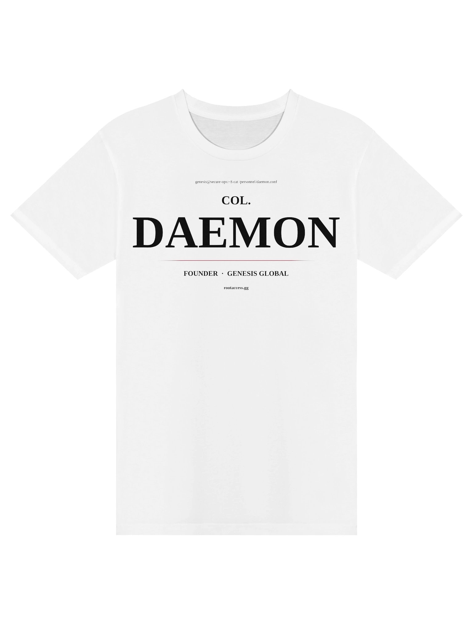 COL. DAEMON — Founder Tee (White) product image (1)