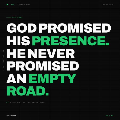 Being In The Will Of God Does Not Mean The Road Will Be Easy.

-- God promised His presence. He never promised an easy road.
...
