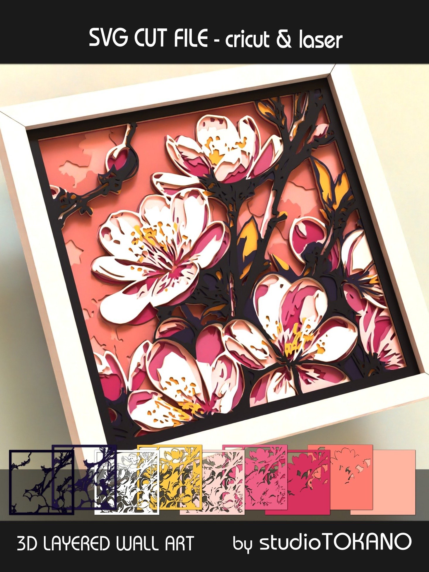 Sakura Shadow box SVG product image (11)
