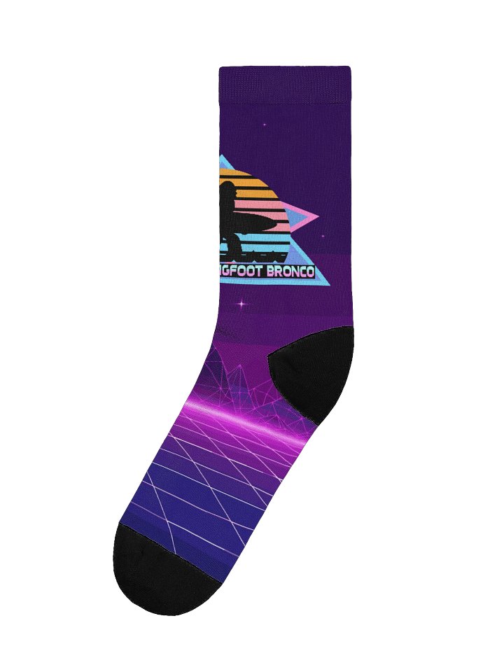 Destination Bigfoot Bronco Retro-Inspired Synthwave Logo Socks product image (1)