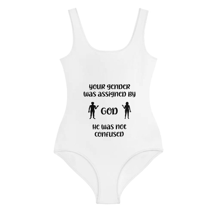 Your Gender Was Assigned by GOD. Midnight Splash Youth Swimsuit product image (1)