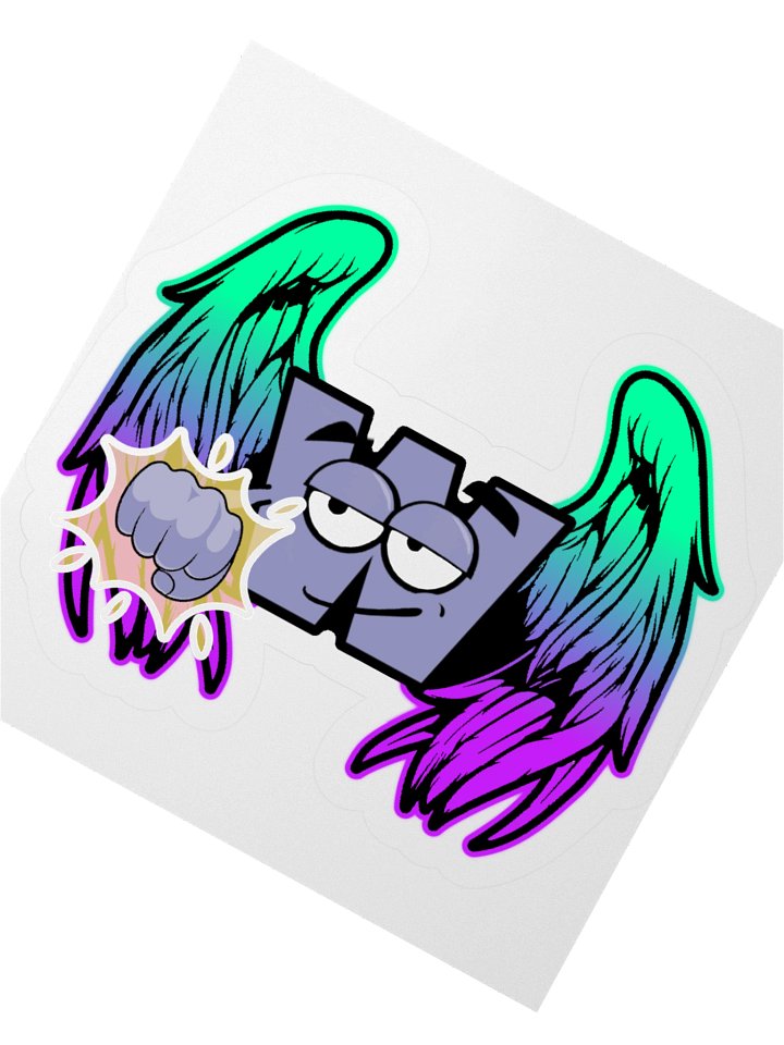 Whimsical Winged Fist Sticker product image (5)