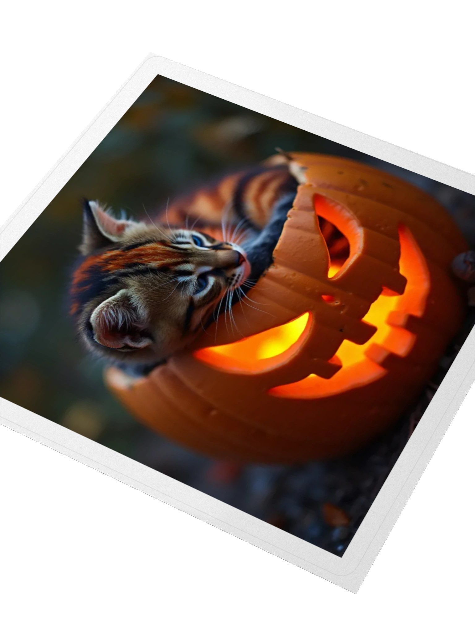 Pumpkin Kitten Ride Sticker product image (3)