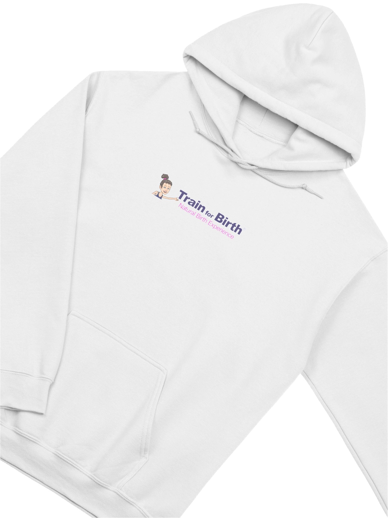 Train for Birth® Gildan Classic White Hoodie product image (3)