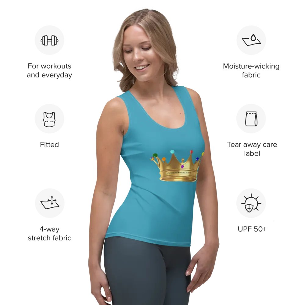 Queendom Beautiful Women Crown Tank Top/Turquoise (TM) product image (5)