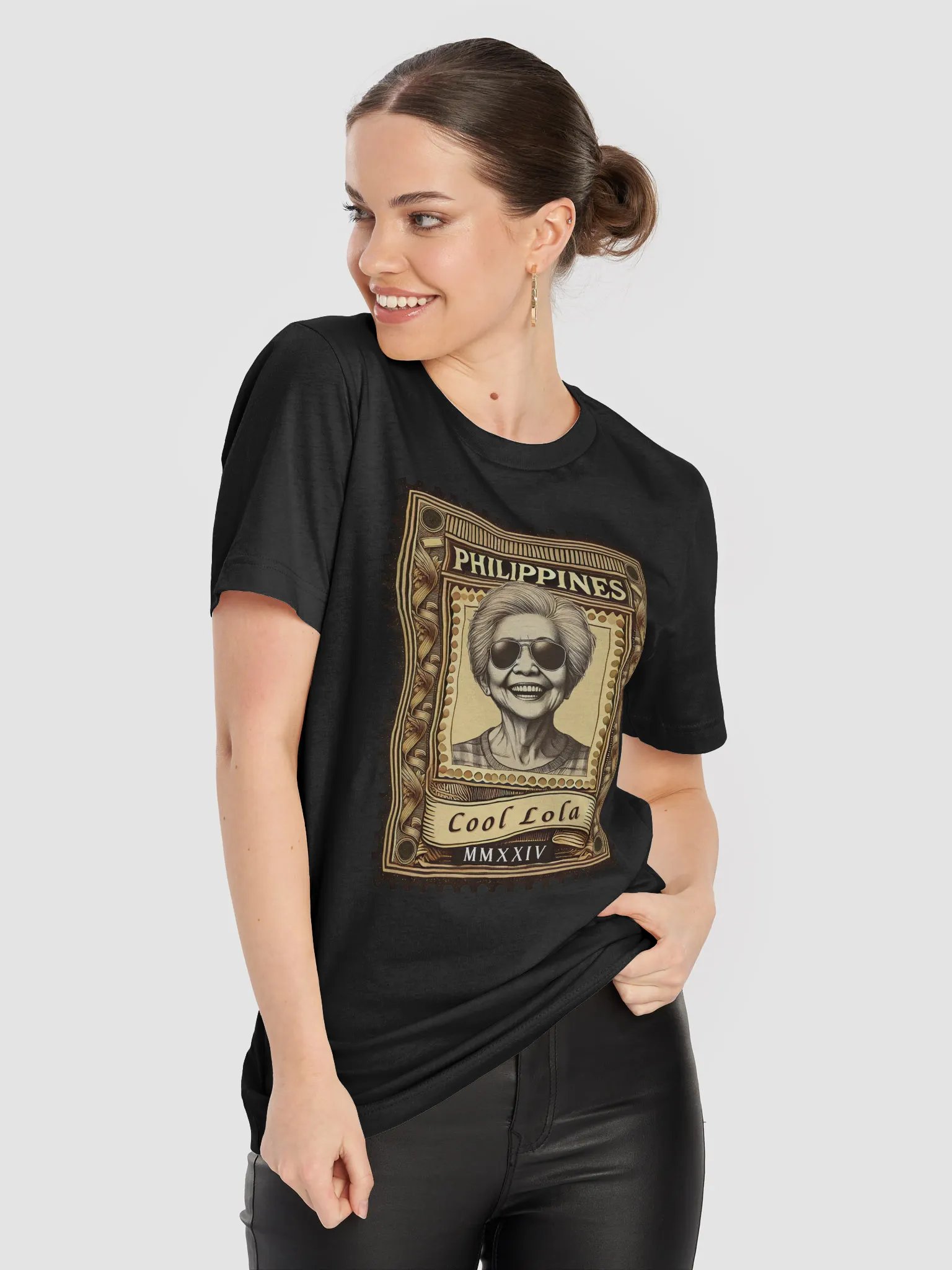 Cool Lola Vintage Philippines Stamp T-Shirt product image (3)