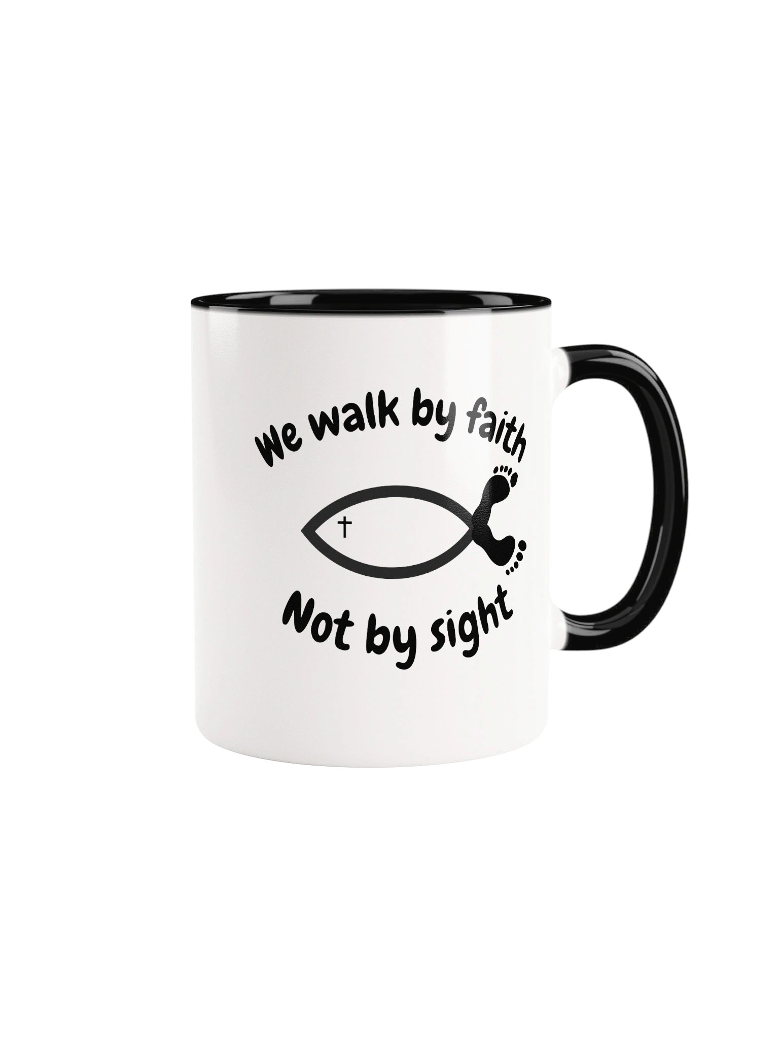 We Walk by Faith Not by Sight Christian Coffee Mug – 2 Corinthians 5:7 Inspirational Bible Verse Gift – Kingdom Life Co. product image (2)