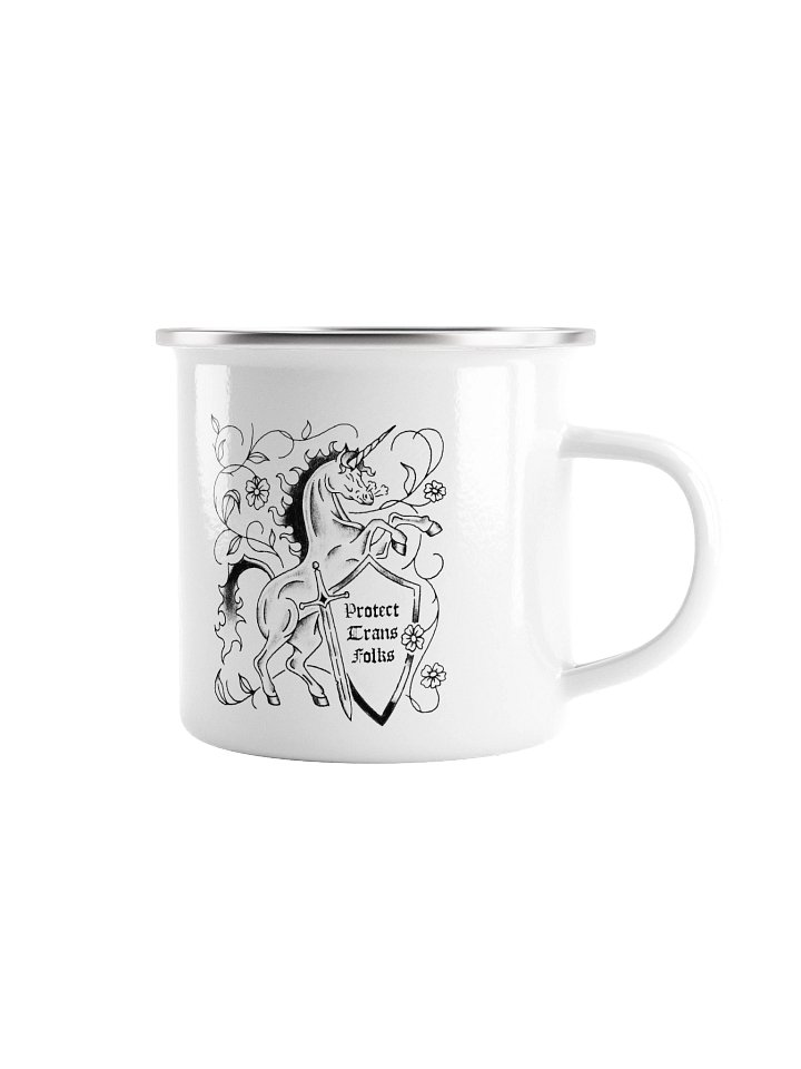 Protect Trans Folks Enamel Mug product image (1)
