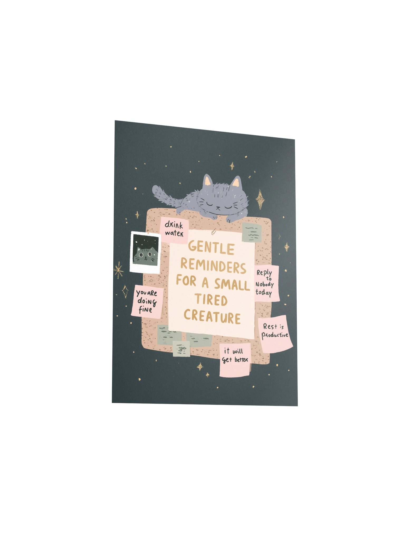 Gentle Reminders for a Tired Little Cat Poster product image (19)