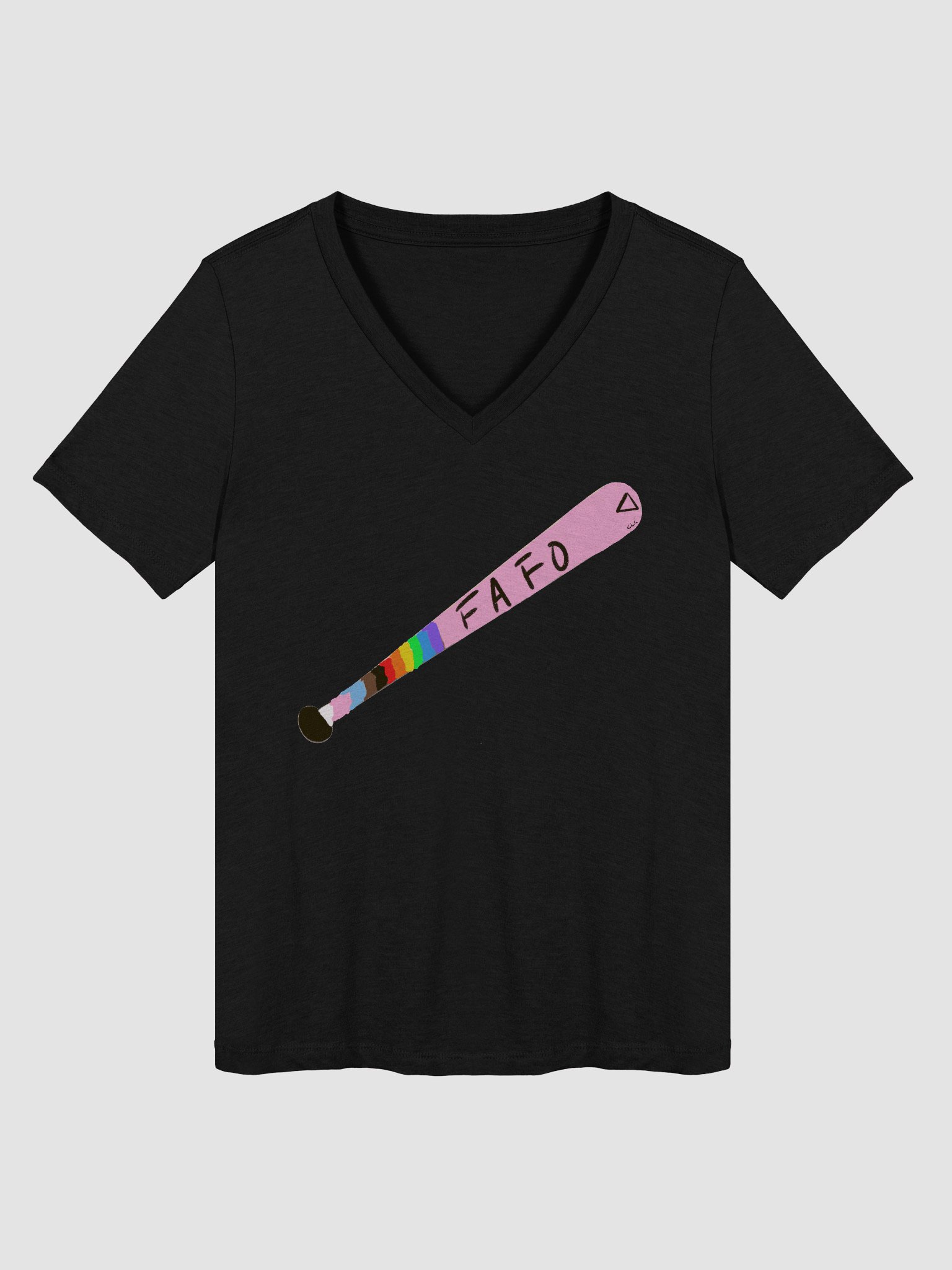 FAFO (SFW version) Relaxed V-Neck Tee product image (2)