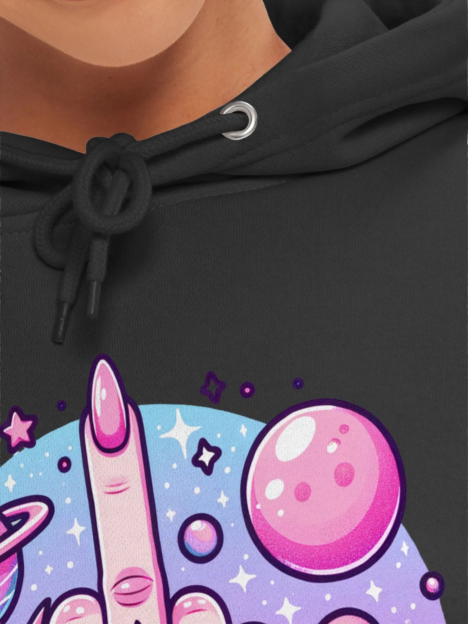 Cosmic Rebellion Middle Finger Hoodie product image (7)