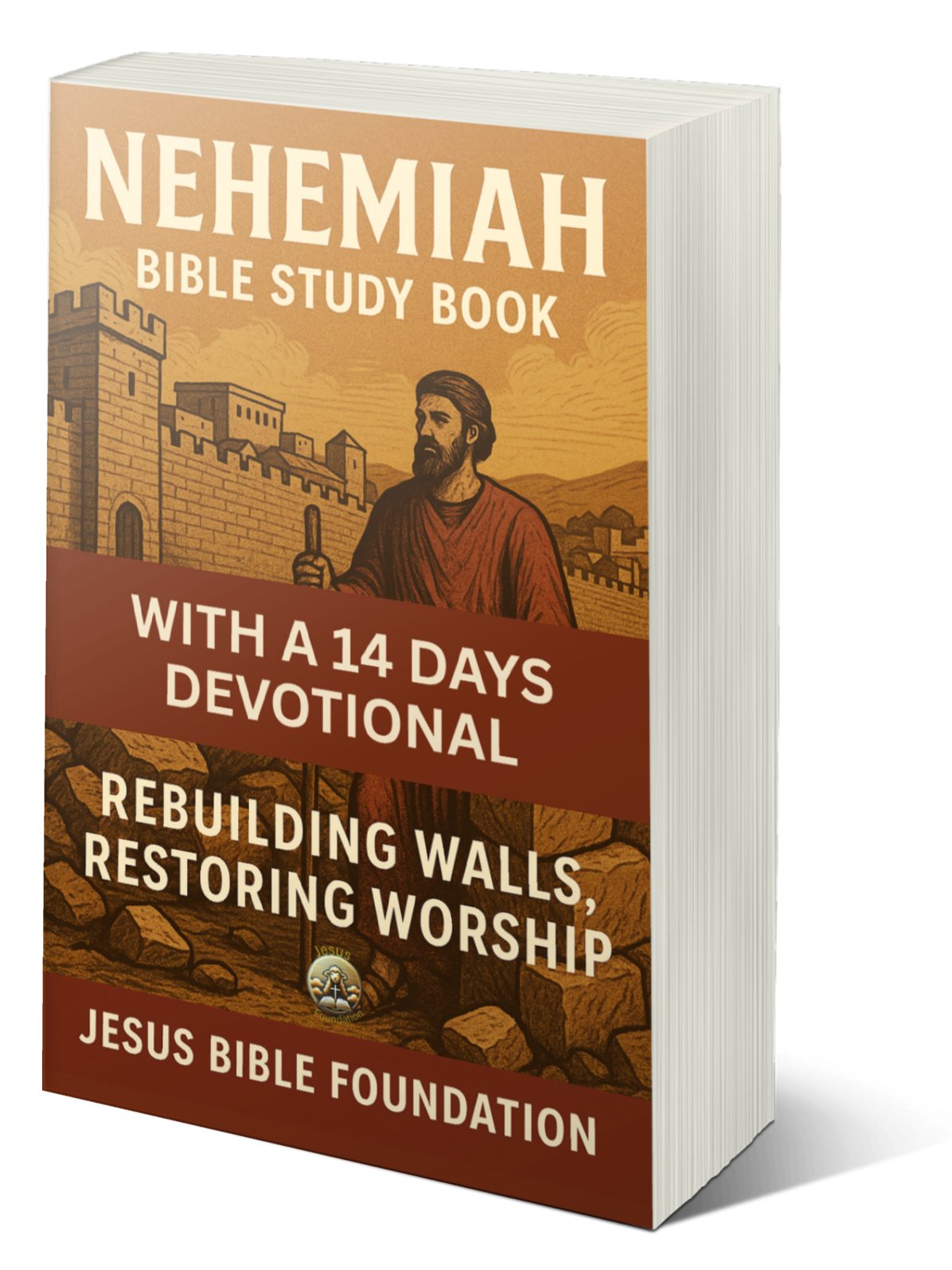 Nehemiah Bible Study Book With A 14 Days Devotional: Rebuilding Walls, Restoring Worship product image (1)