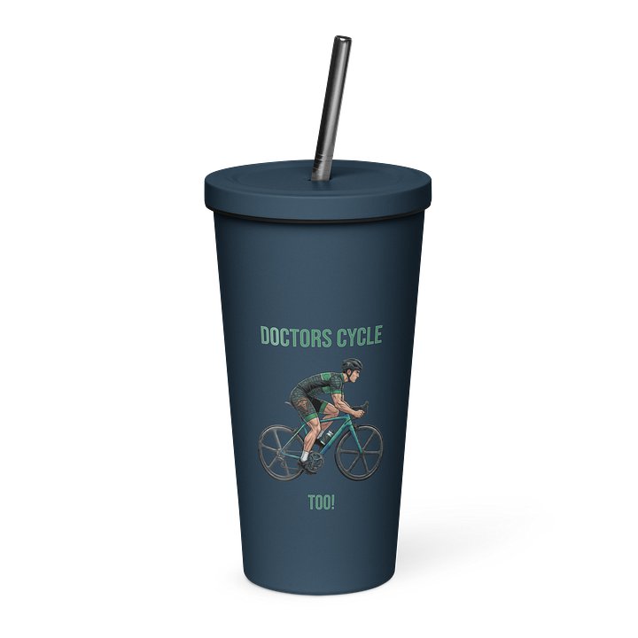 Doctor Athlete Tumbler with Straw | Mens Cycling Edition product image (9)