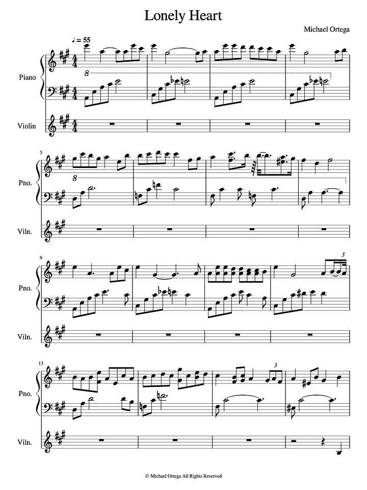 Lonely Heart (Digital Score Download) product image (2)