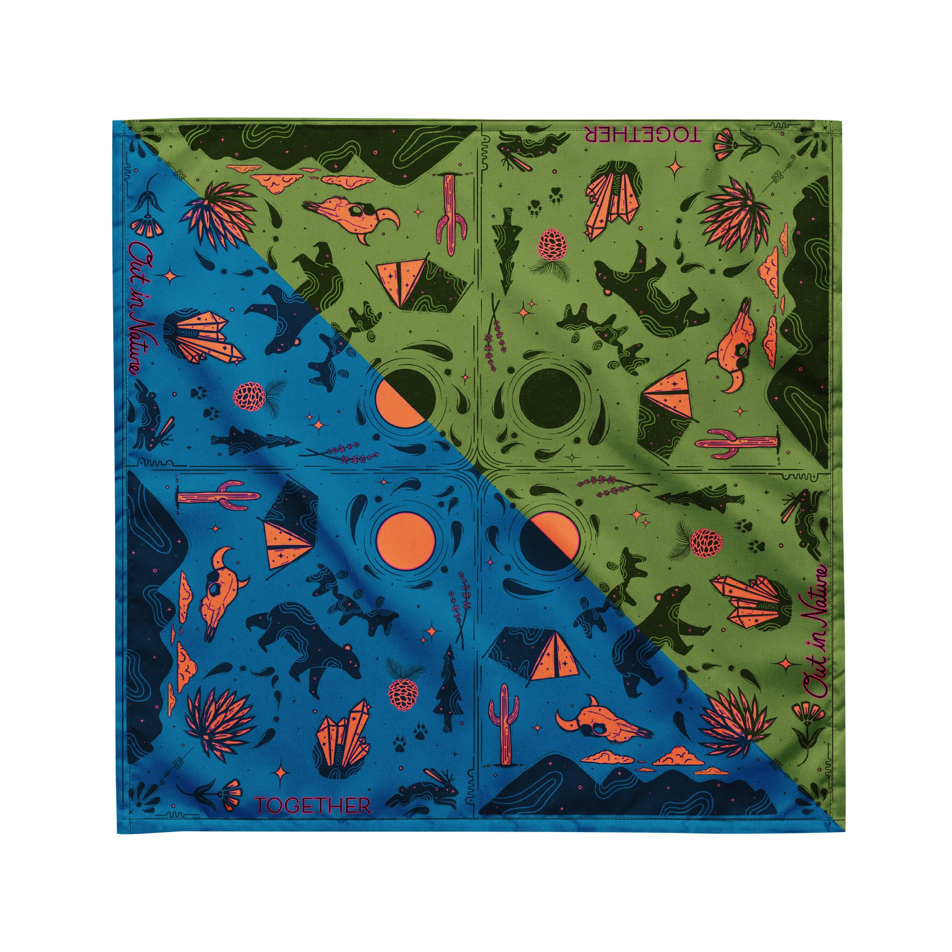 Out in Nature Bandana V2 — Symmetrical Desert Print product image (1)