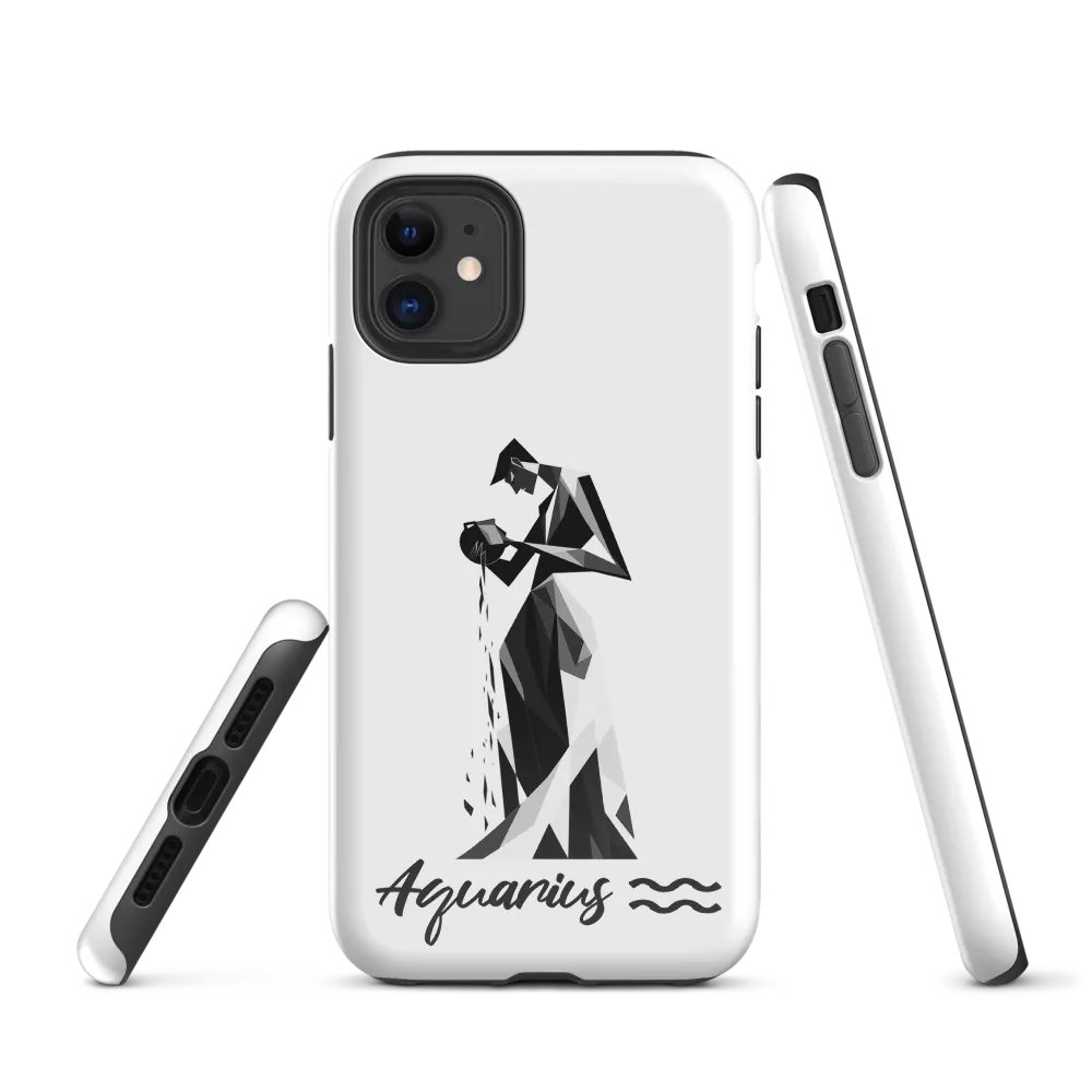 Male Aquarius iPhone Case - Futuristic Flair for Visionary Thinkers product image (1)