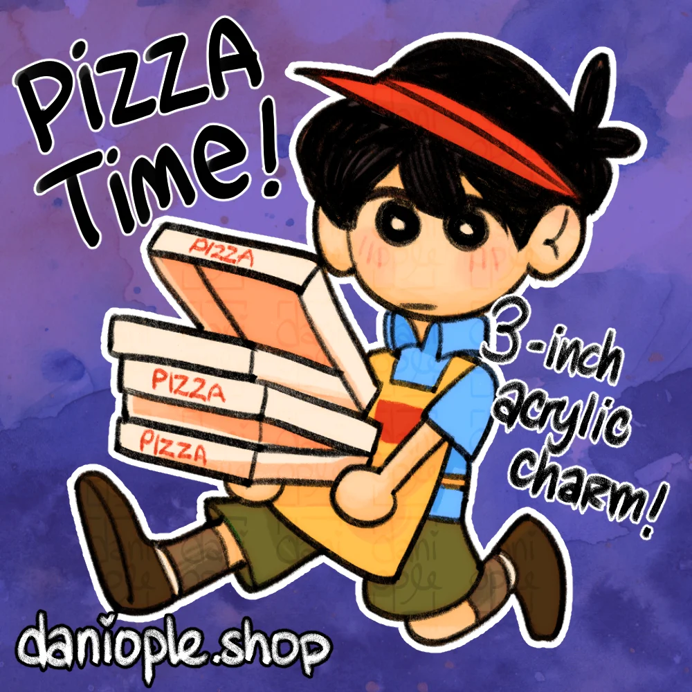 OMORI - Pizza Time Acrylic Charm (PRE-ORDER) product image (1)
