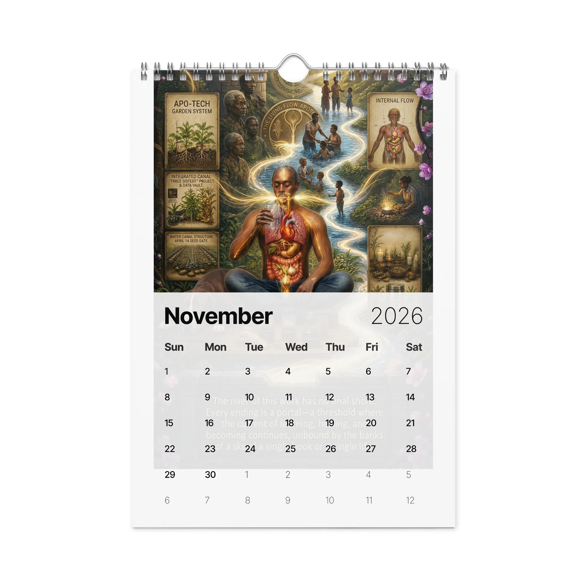 2026 Wellness Apothecary Wall Calendar product image (11)