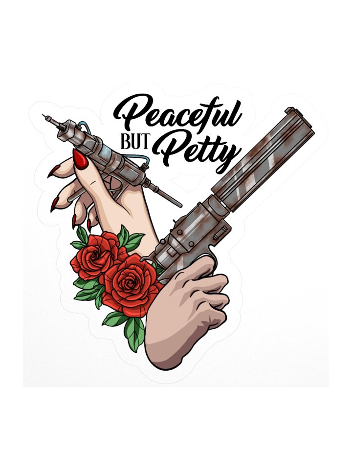 Peaceful But Petty Raider Sticker product image (2)