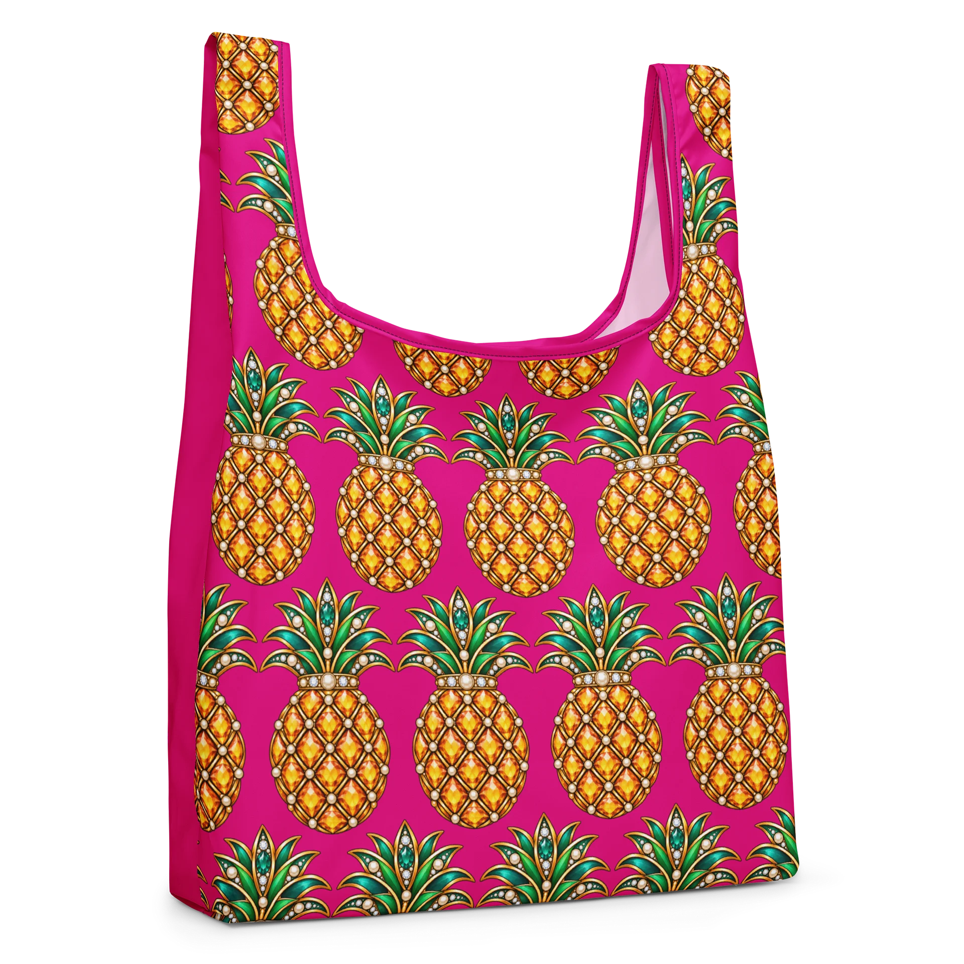 Pink Pineapple Jeweled Brooch Tote product image (4)