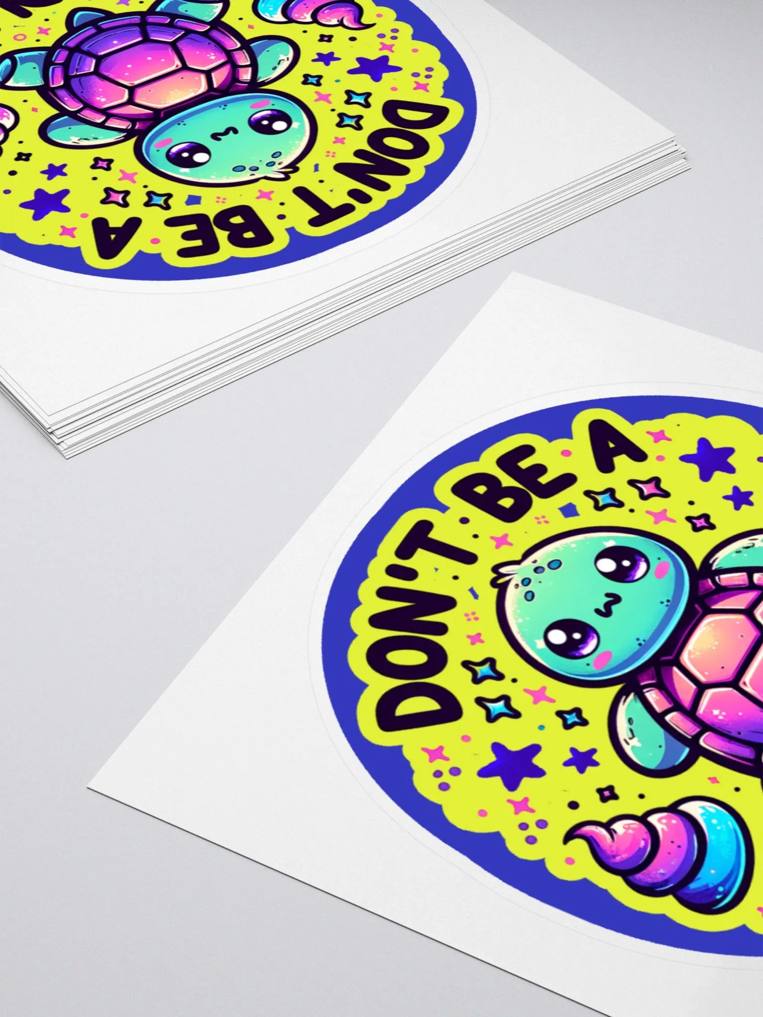 Sparkling Turtle Kiss Cut Sticker product image (4)