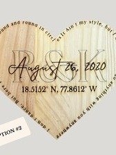 Personalized Wooden Heart Wall Art – Custom Engraved Wedding Gift, Anniversary Sign, Engagement Keepsake product image (6)