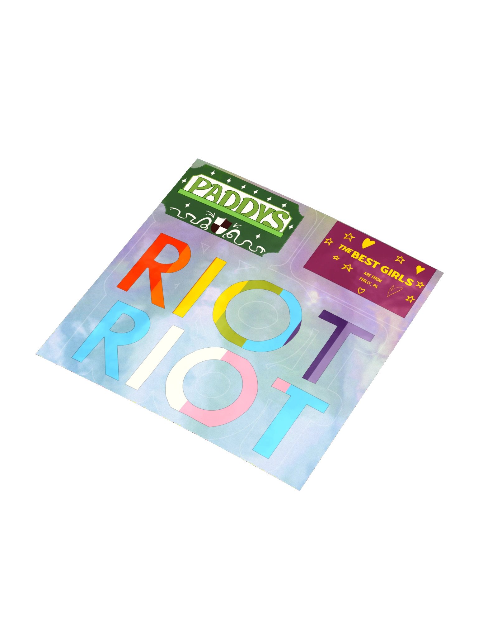 PADDYS Riot Riot Philly Holographic Sticker Sheet product image (5)