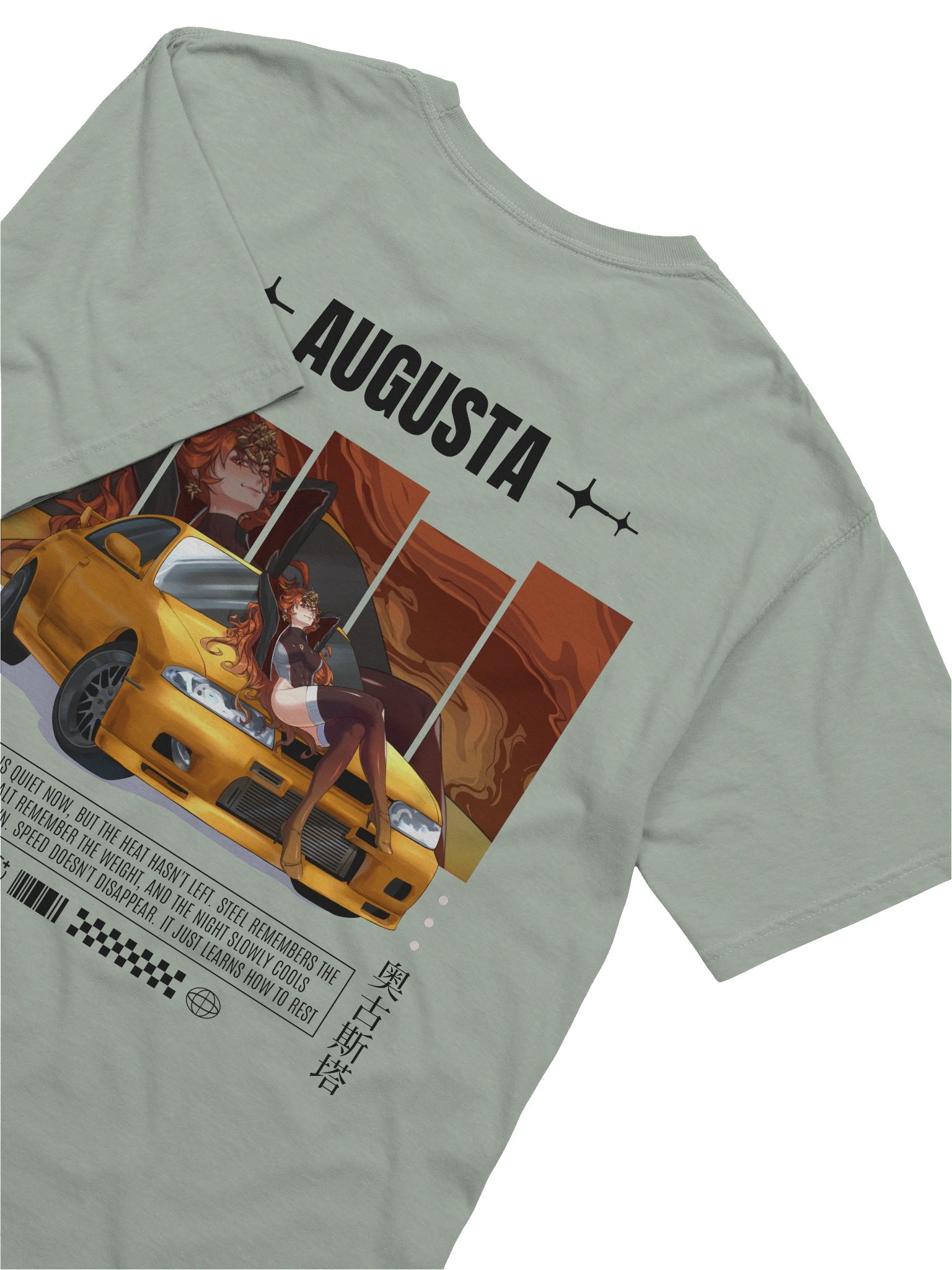 Augusta JDM T-Shirt (Light Colors) | WuWa Anime Streetwear product image (6)