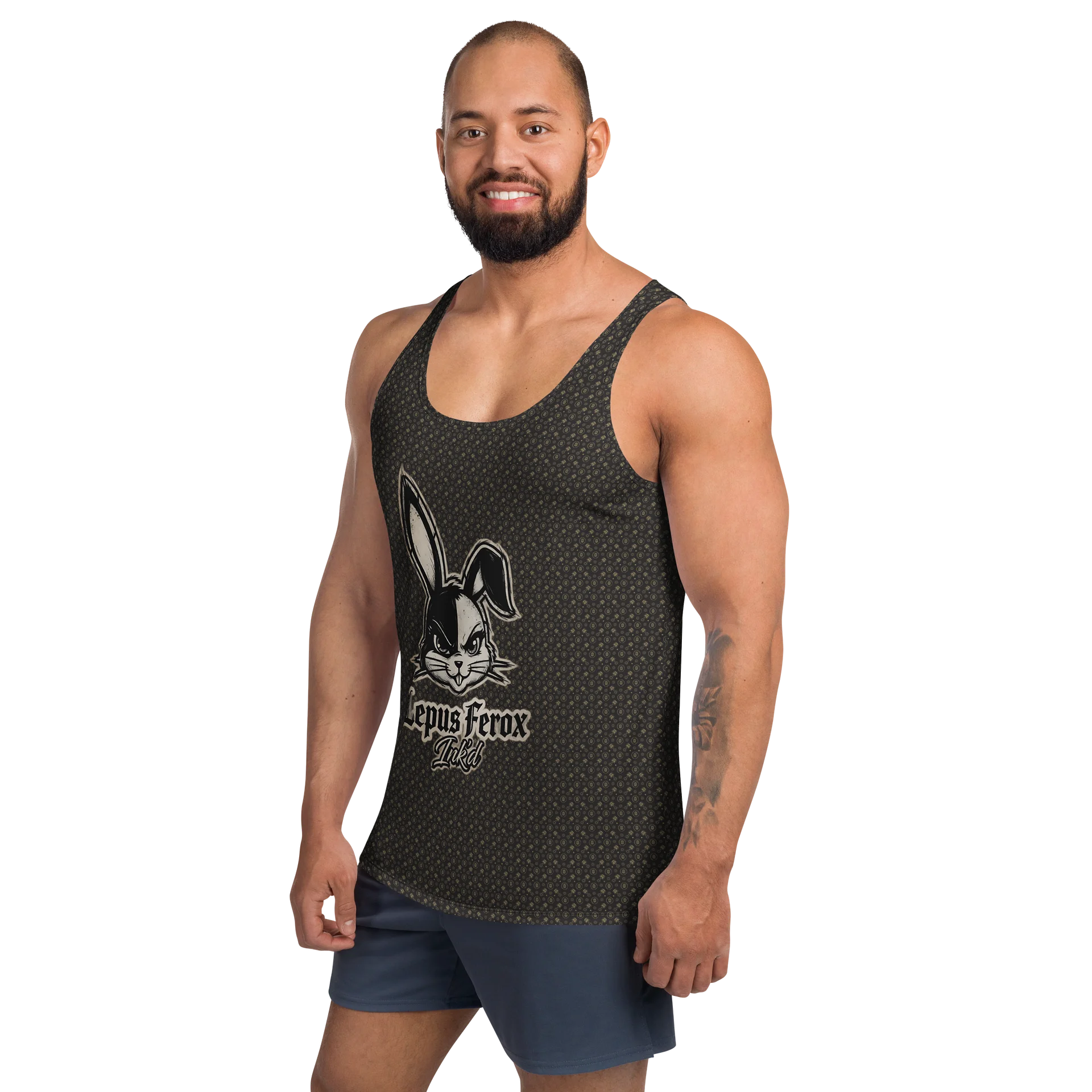 Lepus Ferox Ink'd — Rider Hare Allover Tank Top product image (2)