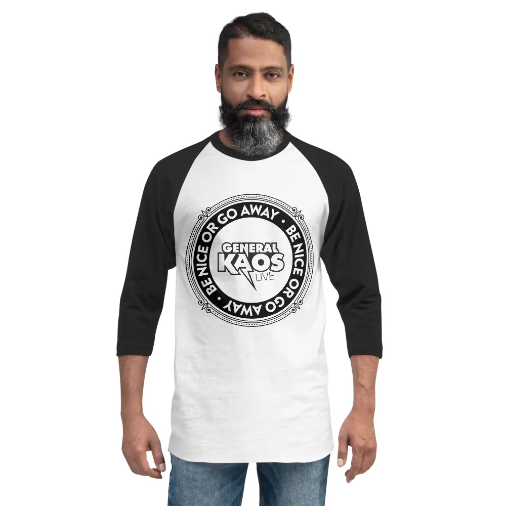 BE NICE (Baseball Tee - DARK LOGO) product image (2)