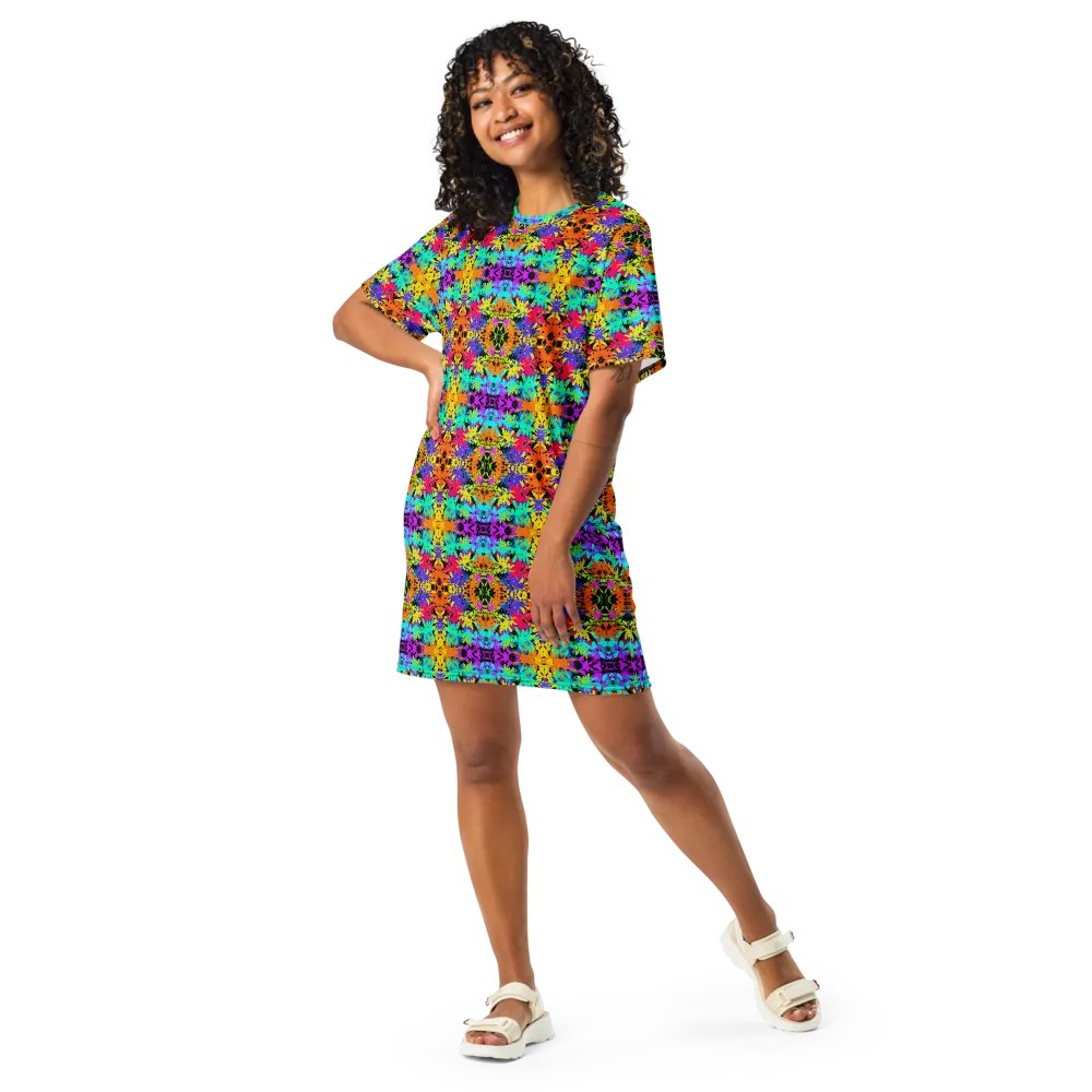 Bright Colourful Leaves Pattern Dress product image (10)
