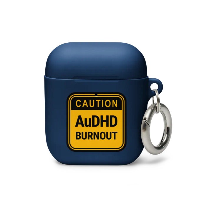 CAUTION: AuDHD BURNOUT (black outline) airpods case product image (8)