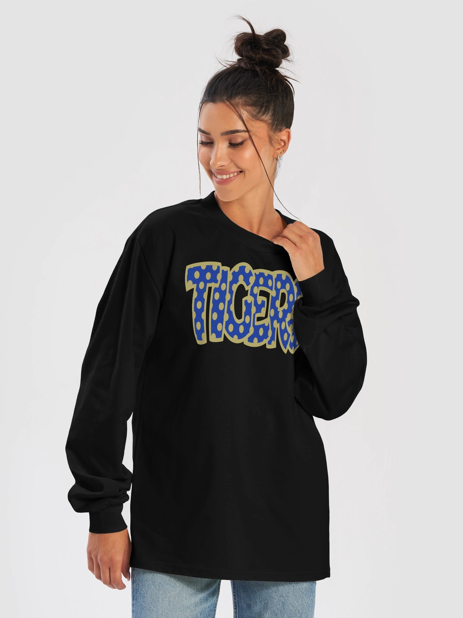 Tigers Polka Dot Long Sleeve T-Shirt product image (23)