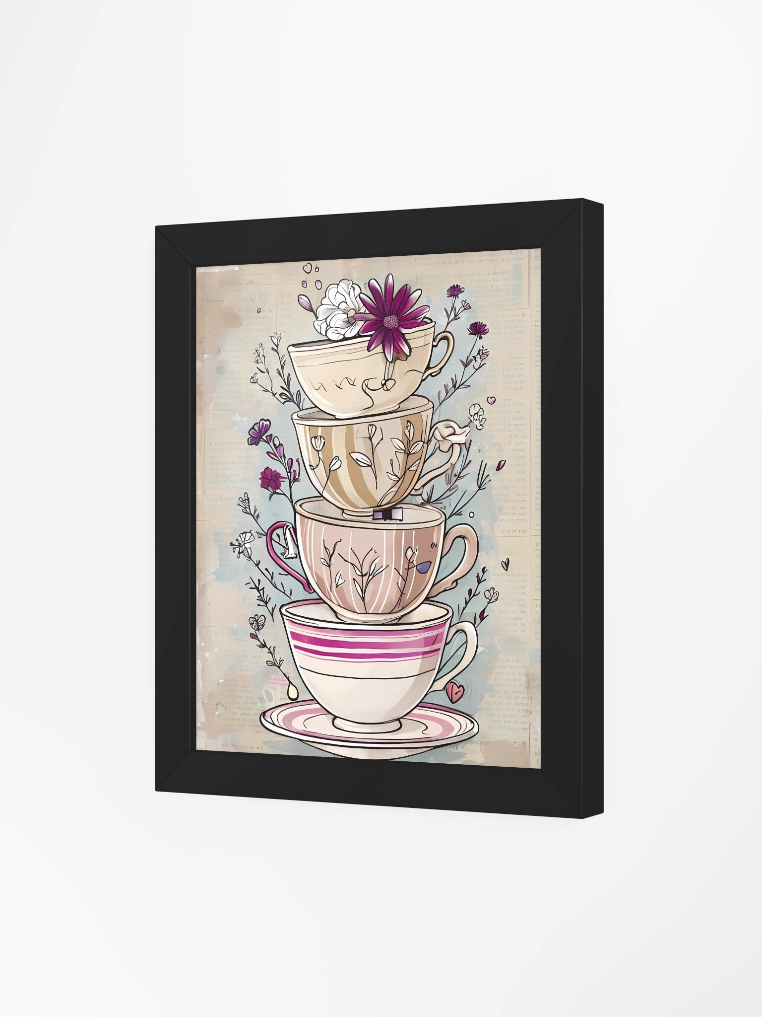 Whimsical Teacup Delight Framed Poster product image (4)