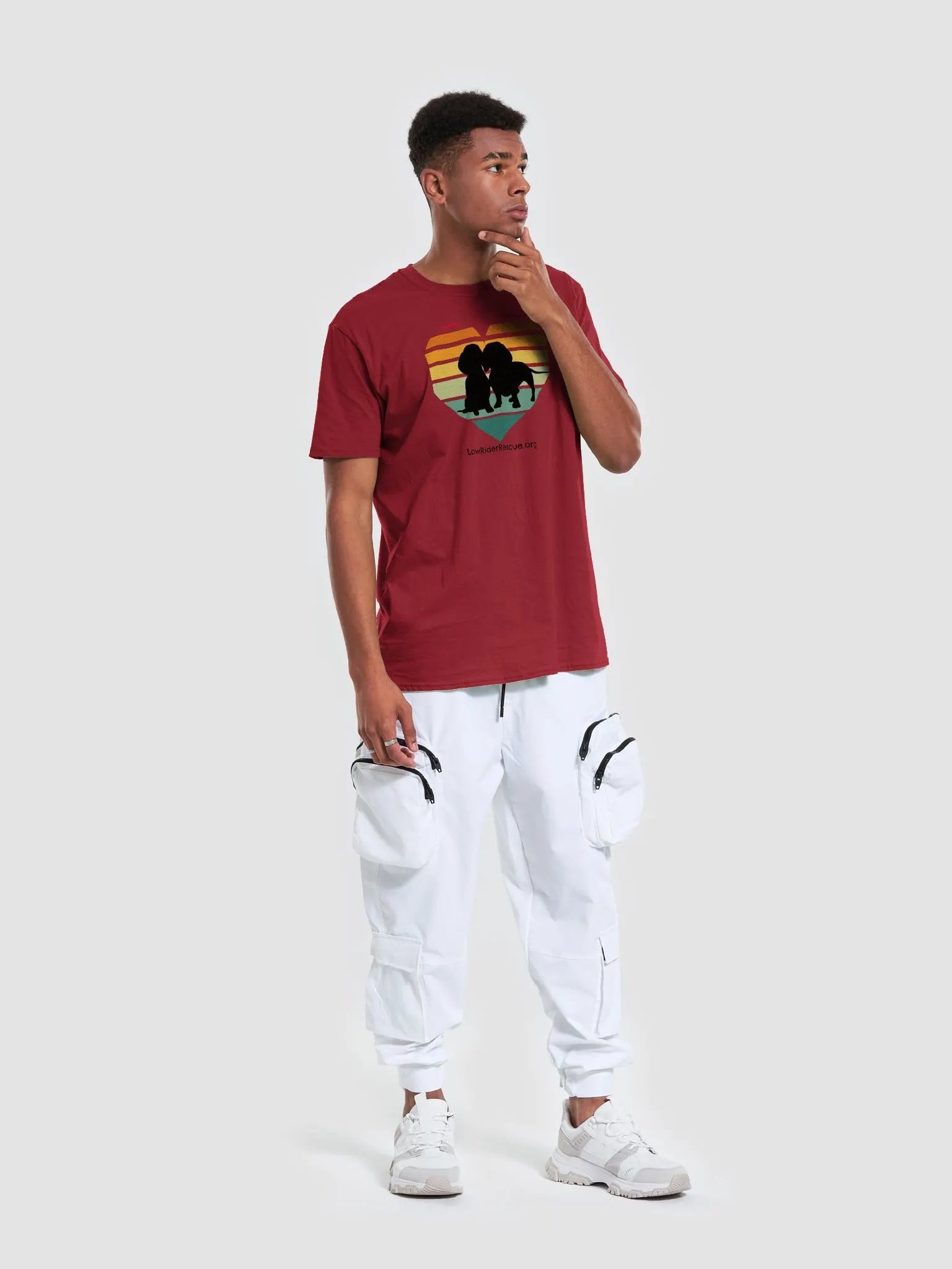Double Dachshund Heart Sunset Low Rider Unisex Soft-T product image (42)