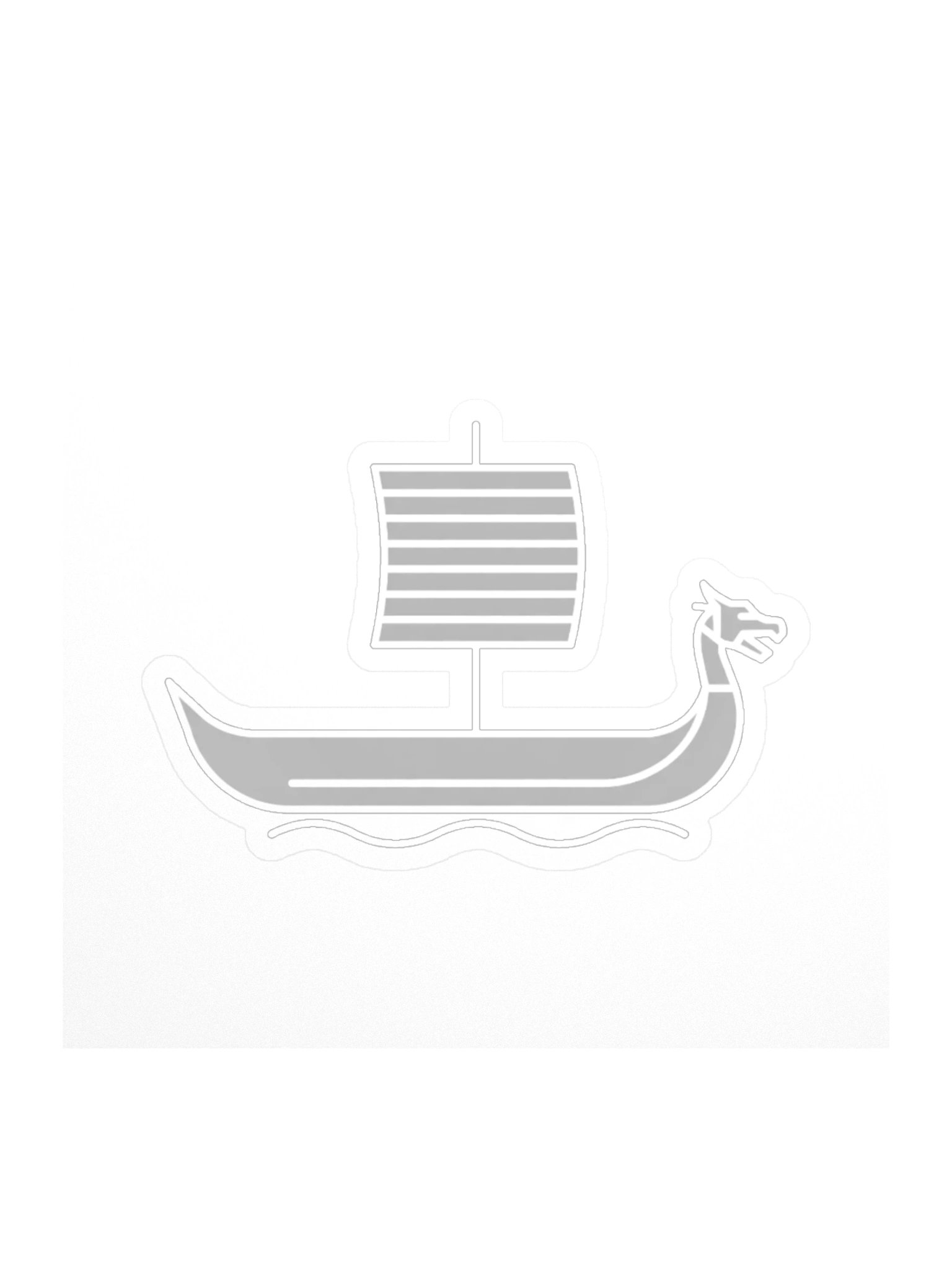 Minimal Longship Sticker product image (2)