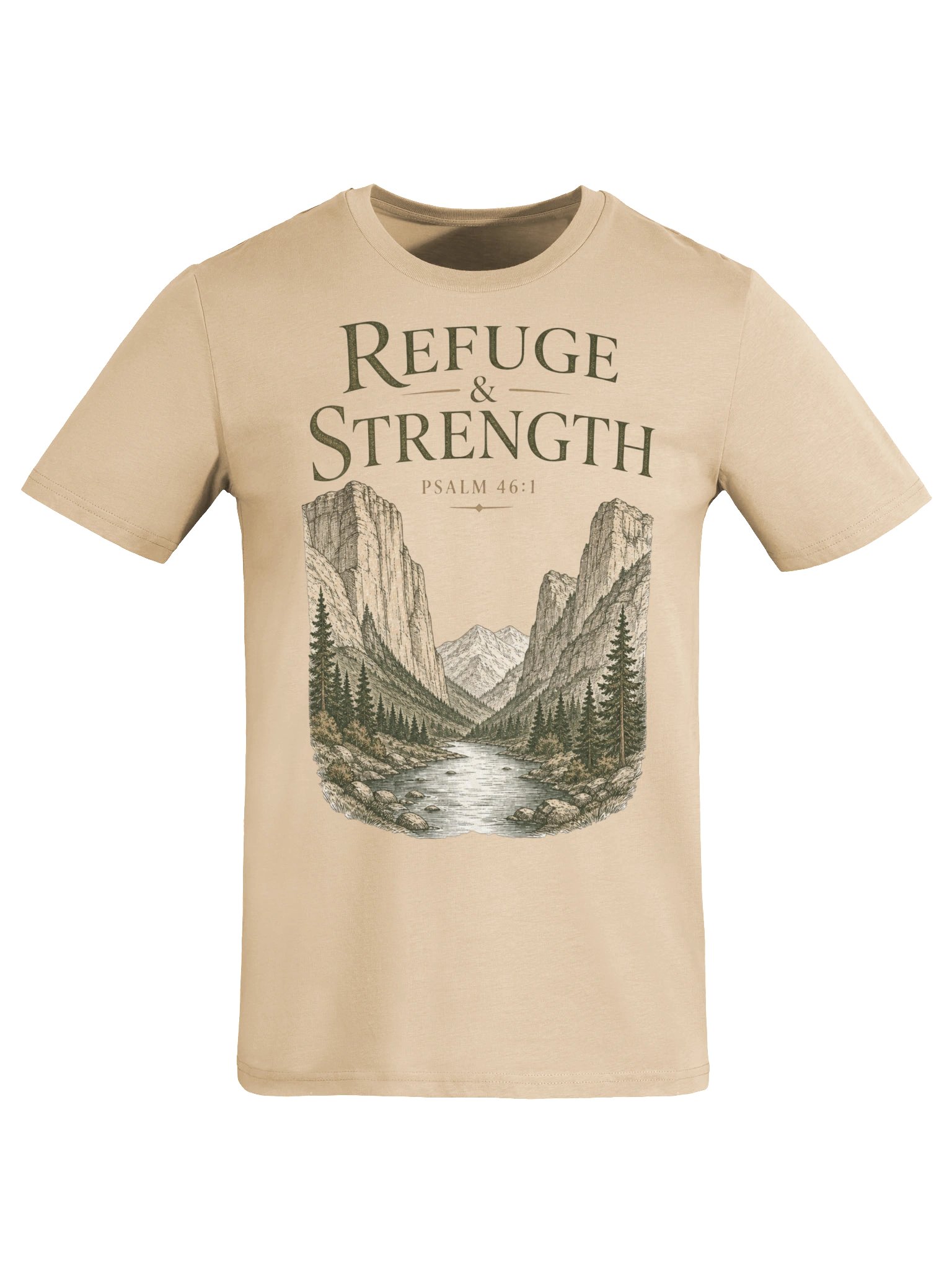 Psalm 46:1 God Is Our Refuge and Strength Christian T-shirt product image (3)