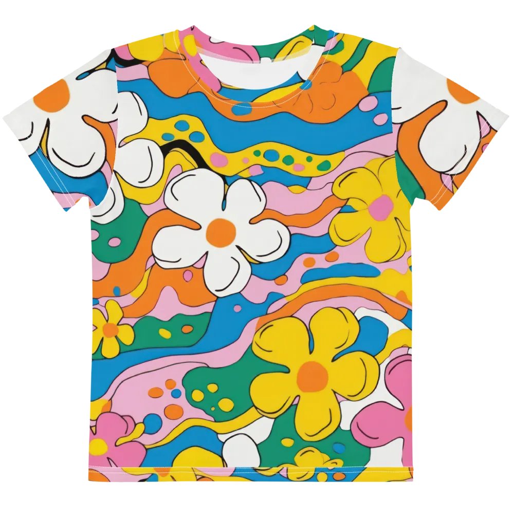 Retro Floral All-Over Print Kids T-Shirt product image (8)