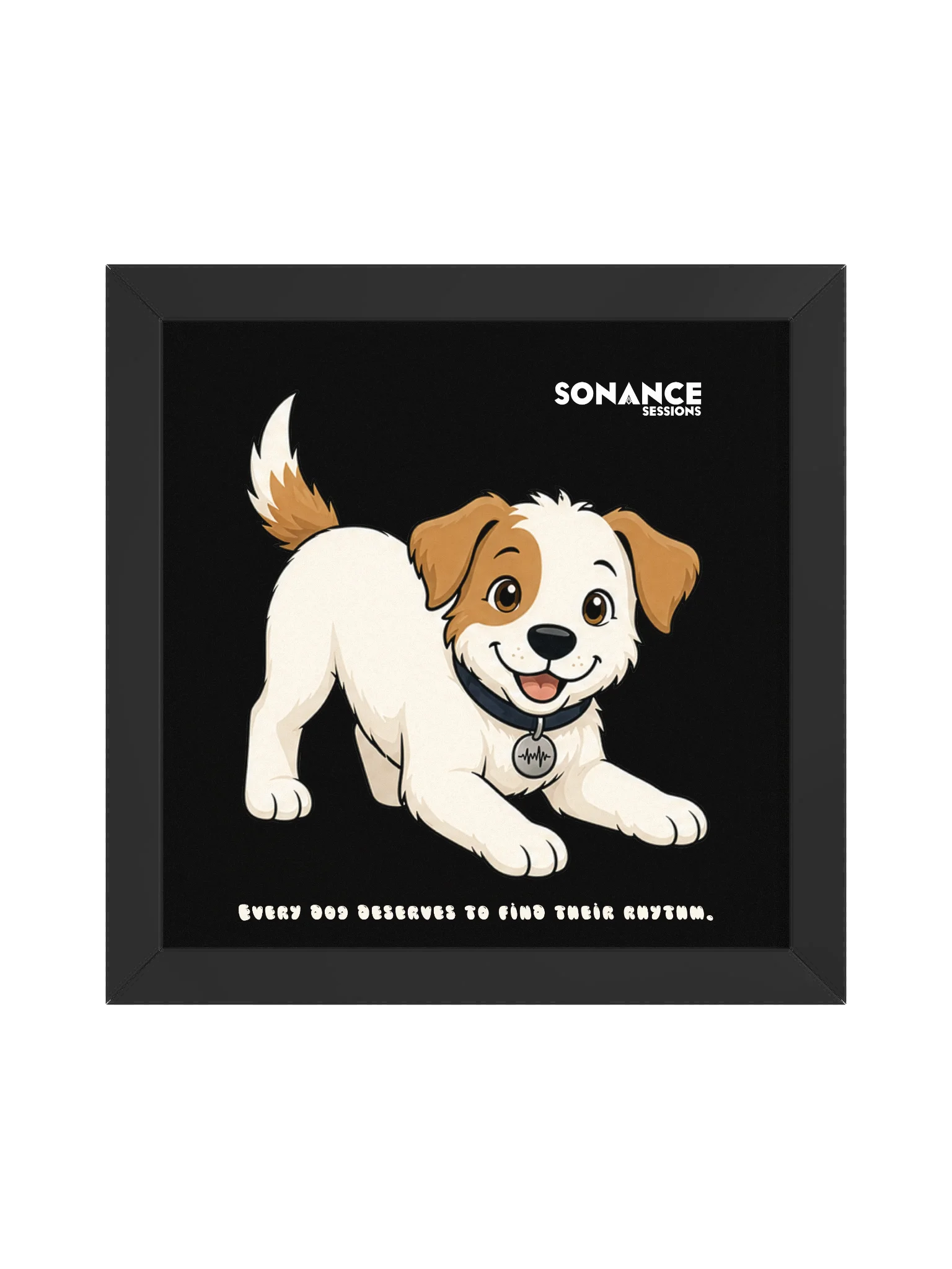 Sonance Dog Framed Matte Poster (Play) product image (5)