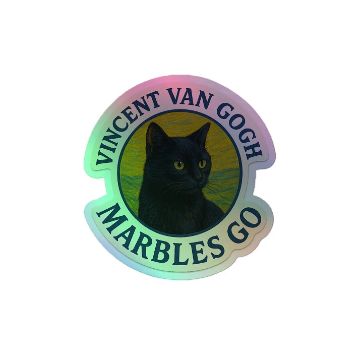 Vincent Van Gogh Marbles Holographic Sticker product image (2)
