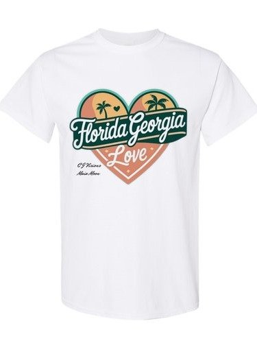 Florida Georgia Love T-shirt (white) product image (1)