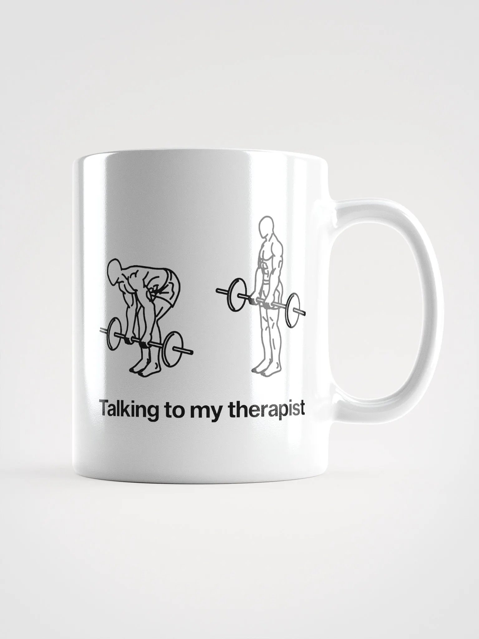 talking to my therapist (deadlift) mug - 100% ceramic product image (4)