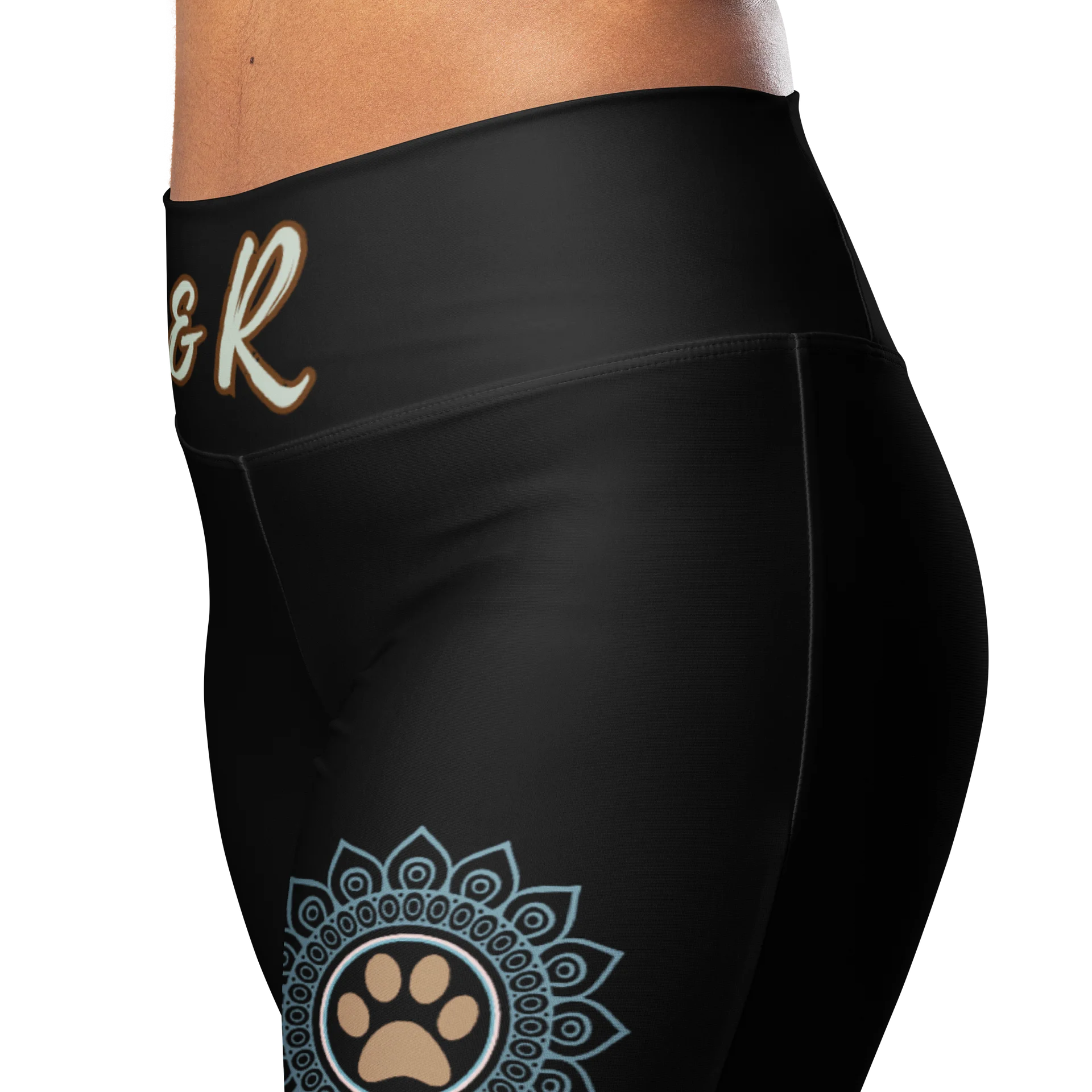 Paws and Reflect Mandala Paw Print Flare Yoga Pants product image (9)