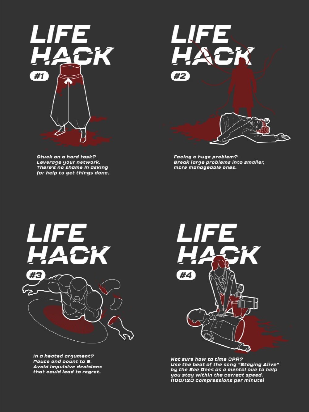 Random Life Hack #4: Timing CPR - Unisex Tee product image (28)