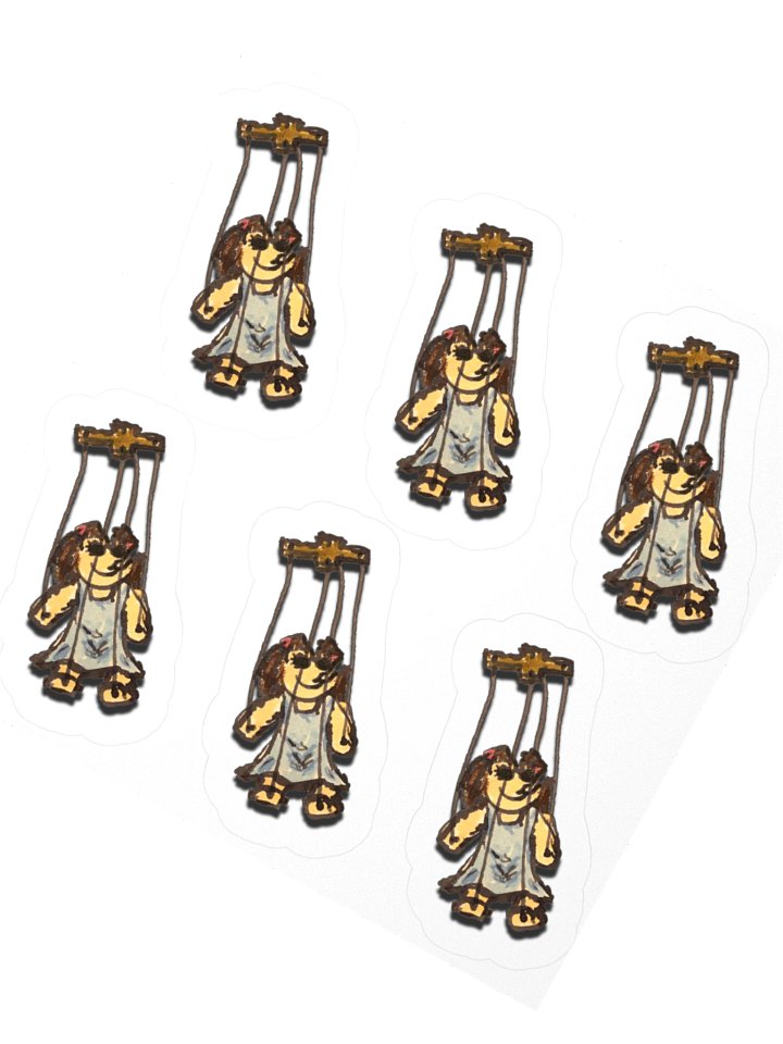 Broken Lights Creepy Doll Kiss Cut Stickers product image (6)