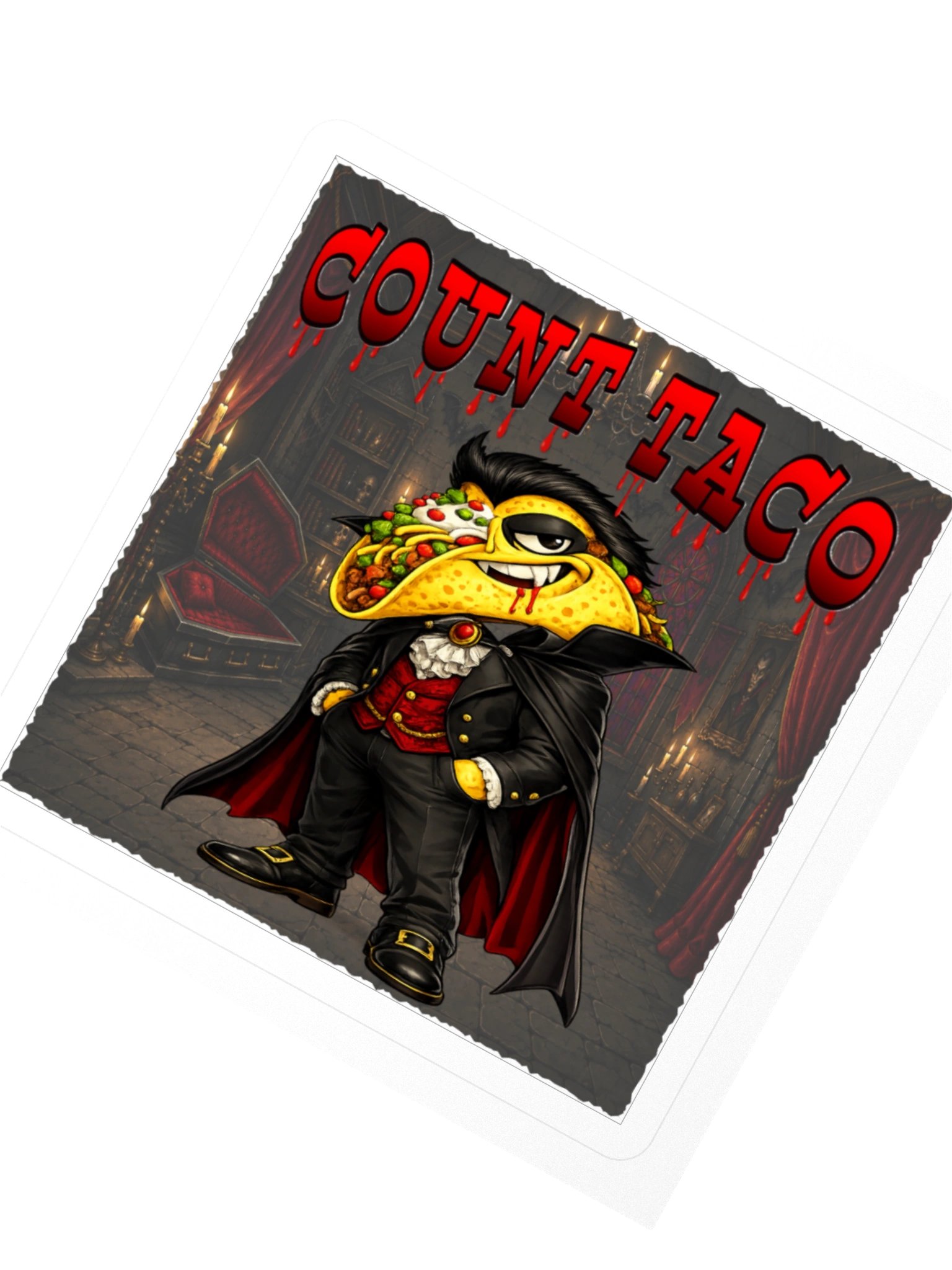 Count Taco Vampire Kiss Cut Sticker - The Taco Family product image (4)