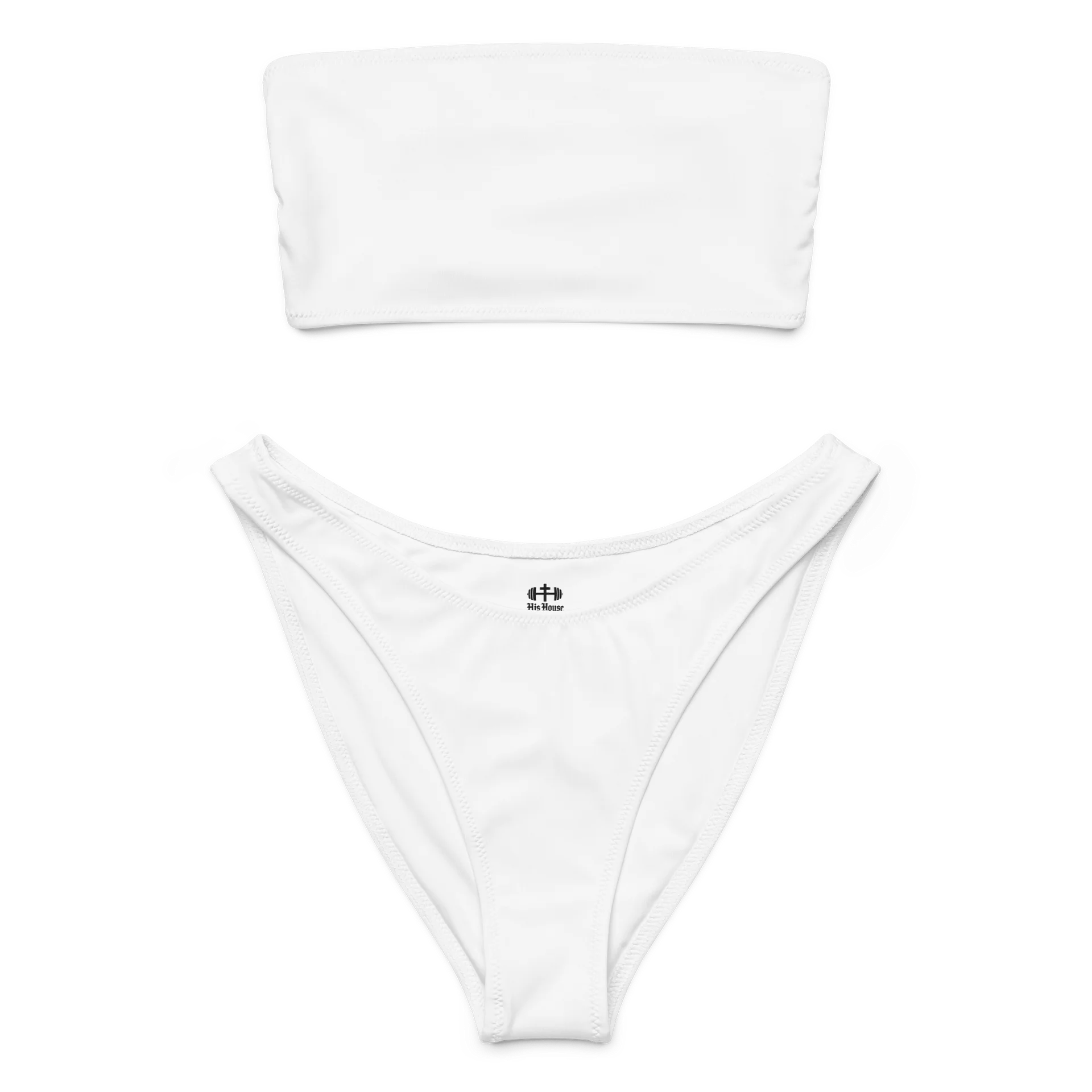 His House Womens Bandeau Bikini Set - White product image (4)