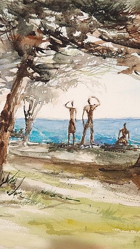 Time to showcase my enties for AAE 2026 @watercoloursocietyofwainc

En plain air Category, People of City Beach painted on lo...