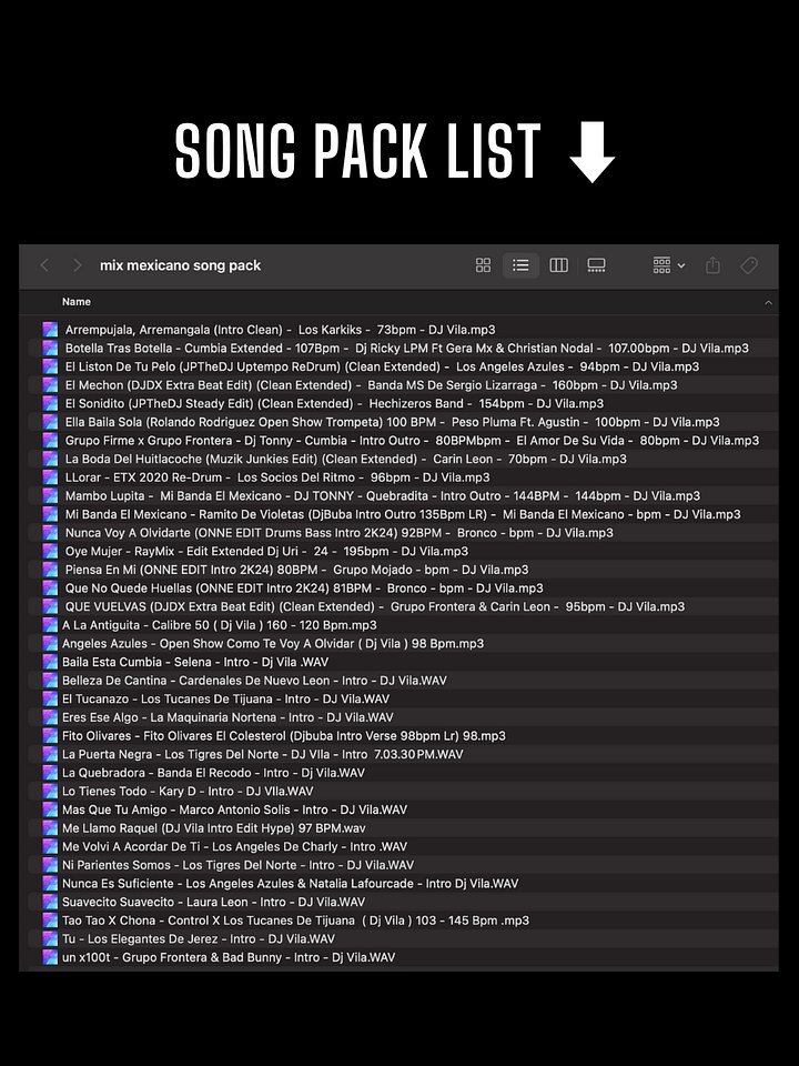 Mix Mexicano – Song Pack product image (2)