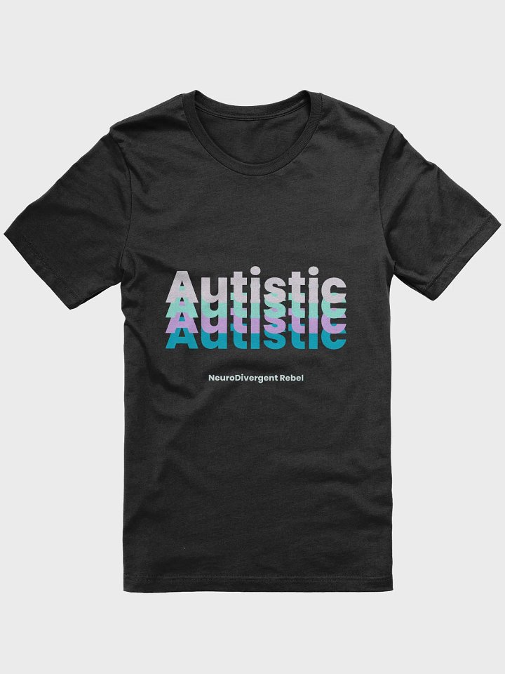 Autistic x4 (Lavender, teal, purple, and turquoise words) Super Soft T-shirt product image (1)